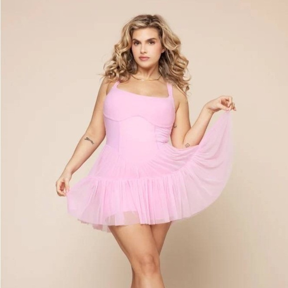 POPFLEX Dress Corset Pirouette Bubbblegum Pink Size 1X Ballerina Balletcore